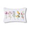 14" x 22" Botanical Blossom Floral Applique Lumbar Accent Pillow